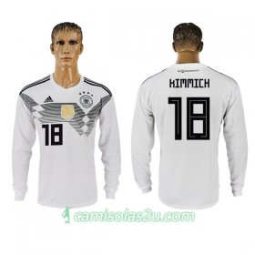 Camisolas de Futebol Alemanha Kimmich 18 Equipamento Principal Copa do Mundo 2018 Manga Comprida